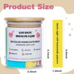 MSEHKM 100 Date Ideas In A Jar Date Night Ideas Color Coded Date Ideas Budget-friendly Date Jar Wedding/Anniversary/Bridal Shower/Newlyweds Gifts for Couples, pure - Image 3