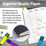 Undated Big Large Monthly Planner - Blank Calendar Book and Organizers 8.5 x 11 Inches - Black - Image 3