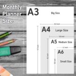 Undated Big Large Monthly Planner - Blank Calendar Book and Organizers 8.5 x 11 Inches - Black - Image 6