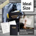 Undated Big Large Monthly Planner - Blank Calendar Book and Organizers 8.5 x 11 Inches - Black - Image 8