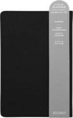 WORLD TRAVELER 2026 Planner - Weekly and Monthly Planner - 6x8 Planning Notebook & Calendar Agenda with Pen, Black Textured - Image 4