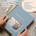 Nook Theory Personalized Travel Journal for Women, Men - Linen Travelers Notebook, Adventure Book with Prompts, Perfect for Travel Gifts (Indigo) - Image 5