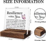Resilience Within Acrylic Sign with Wooden Stand, New Start Gifts for Women Boss Leader Manager Advisor Mentor Colleague, Mental Health Inspirational Quotes for Family Friend BFF - Image 3