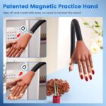 Magnetic Practice Hand for Acrylic Nails: Flexible Fake Nail Training Hand Practice - Manicure Hand Practice Kit for Beginners with 200PCS Nail Tips - Image 3