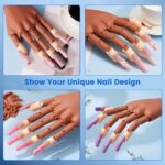 Magnetic Practice Hand for Acrylic Nails: Flexible Fake Nail Training Hand Practice - Manicure Hand Practice Kit for Beginners with 200PCS Nail Tips - Image 8