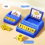 Montessori Matching Letter Game for Kids Ages 3-8 | Educational Learning Spelling Toys with Storage Function | Christmas Birthday Gifts for 3 4 5 6 Year Old Boys & Girls | Larger Blue (50% Bigger) - Image 5