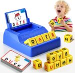 Montessori Matching Letter Game for Kids Ages 3-8 | Educational Learning Spelling Toys with Storage Function | Christmas Birthday Gifts for 3 4 5 6 Year Old Boys & Girls | Larger Blue (50% Bigger) - Image 7
