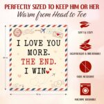 Christmas Anniversary Couple Gifts for Women - I Love You More Soft Fleece Throw Blanket 50x60 in - Birthday Romantic Gifts for Girlfriend Boyfriend Wife Husband, I Love You Gift for Him Her - Image 4