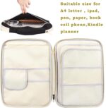 JAKAGO A4 Travel Portfolio Multifunctional Document Organizer Zippered Case for Office Supplies (Black) - Image 7