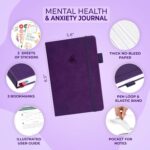 Clever Fox Mental Health & Anxiety Journal – Guided CBT Journal with Prompts for Self Help & Stress Relief – Mood & Emotion Tracker (Purple) - Image 3