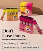 Neutonic Nootropic Focus Blend Powder | Peach Mango & Wild Berry 32 Sticks | Caffeine Free, Zero Sugar | Support Memory, Mental Clarity, Cognitive Function | Boost Focus, Energy, Brain Health - Image 3