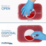 Oakridge Products Large Sharps Container for Home Use and Professional 2 Gallon (3-Pack) with Rotating lid, Biohazard Needle and Syringe Disposal, CDC Certified - Image 4