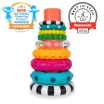 Sassy Stacks of Circles Stacking Ring STEM Learning Toy, Age 6+ Months, Multi, 9 Piece Set - Image 3