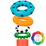 Sassy Stacks of Circles Stacking Ring STEM Learning Toy, Age 6+ Months, Multi, 9 Piece Set - Image 7