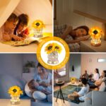 Sunflowers Flower Lamp,Rechargeable Cordless Touch Table Lamp,3-Colour Infinitely Dimming Small Night Light,Festival Restaurant Bedroom Bar Coffee Shop Birthday Gifts for Women Mom - Image 7