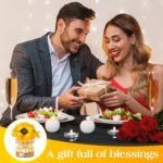 Sunflowers Flower Lamp,Rechargeable Cordless Touch Table Lamp,3-Colour Infinitely Dimming Small Night Light,Festival Restaurant Bedroom Bar Coffee Shop Birthday Gifts for Women Mom - Image 8