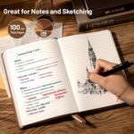 CAGIE Compass Leather Notebook Journal for Men, 100 GSM 288 Pages Lined Journals for Writing, A5 Hardcover Journaling Notebooks Gift Set with Pen for Travel Office Daily Writing - Image 4