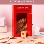 Romantic Love Postbox with 50 Mini Love Notes and Envelopes for Him, Cute Couple Gifts for Boyfriend, LoveLetter, Long Distance Relationship Gifts - Image 3