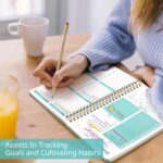 Undated Weekly Planner, Weekly To Do List Notebook with Goal & Habit Tracker Organizer, A5 Weekly Planner Notebook with Spiral Binding, 6.1" x 8.2" - Green - Image 5