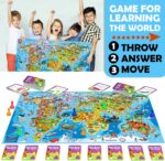QUOKKA Board Game 1 to 10 Players - Learning, Educational - Geography, World - 100 Question Cards, Top Facts - Indoor, Outdoor - Kids, Teens, Adults, Family - Image 3