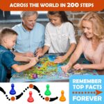 QUOKKA Board Game 1 to 10 Players - Learning, Educational - Geography, World - 100 Question Cards, Top Facts - Indoor, Outdoor - Kids, Teens, Adults, Family - Image 5