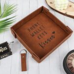 Xmas Gifts for Boyfriend, Husband, Romantic Gifts for Him Christmas, Mens Birthday Gifts Idea - Premium PU Leather Valet Tray - Best Mens Gifts for Birthday Anniversary Christmas - Image 8