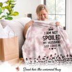 Spoiled Wife Fleece Wearable Blanket Hoodie - Mothers Day Gifts for Wife from Husband - Birthday Wife Gifts Ideas - Image 4