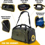 Gold BJJ Jiu Jitsu Duffle Bag - Waterproof Pocket for Sweaty Gi, Rashguard, or Shoes - The Perfect Duffel Bag for Martial Arts Gear, Boxing, MMA, and More - Image 3