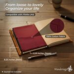 WANDERINGS Zipper Case Card Sleeve Holder Travelers Journal Accessory for Refillable Travel Journals - A5 Size - 5.25" x 8.25" - Durable 100% Cotton Fabric Planner Accessories Case - Image 3