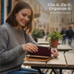 WANDERINGS Zipper Case Card Sleeve Holder Travelers Journal Accessory for Refillable Travel Journals - A5 Size - 5.25" x 8.25" - Durable 100% Cotton Fabric Planner Accessories Case - Image 9