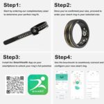 Loluka Smart Ring with Step Tracker Health Tracker with Sleep Monitor Heart Rate Monitor Family Care Fitness Ring Fitness Tracker No Subscription Fee for Android iOS Black 10 - Image 3