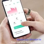 Loluka Smart Ring with Step Tracker Health Tracker with Sleep Monitor Heart Rate Monitor Family Care Fitness Ring Fitness Tracker No Subscription Fee for Android iOS Black 10 - Image 6