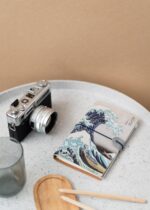 Kokonote Travelers Notebook Japanese Hokusai| Travel Pocket Notebook | Travel Journal For Women | Gifts For Travelers | Cute Small Notebook | 7.3 x 4 Inches | 80 Sheets PU Leather Journal - Image 4