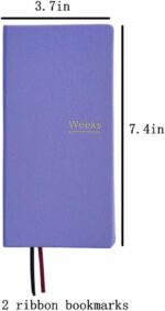 Undated Weekly Planner Notebook Pocket Organizer Appointment Book Journal Notebook A6 Week Plan Notepad (Light Purple) - Image 3