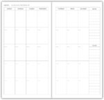 Nokingo 3-Pack Travelers Notebook Calendar, Travelers Notebook Inserts, Undated Traveler Notebooks Monthly, 4.25"x8.25" Traveler Calendar Insert - Image 4