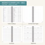 BEZEND Pocket Calendar 2026 Weekly and Monthly (3.5" x 6" Spiral) Small Daily Planner for Purse (Jan-Dec) with Notes & Expenses, Inner Pocket, Pen Holder, Vegan Leather Softcover - Red - Image 6