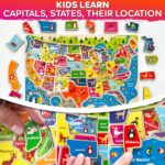 QUOKKA Puzzles for Kids Ages 4-6 - 3 Set Toddler Kids Puzzles Ages 3-5 - Learning United States Games for Childrens 6-8 - Educational Toys for 3 Year Old Boys and Girls - Award Winning - Image 3