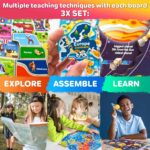 QUOKKA Puzzles for Kids Ages 4-6 - 3 Set Toddler Kids Puzzles Ages 3-5 - Learning United States Games for Childrens 6-8 - Educational Toys for 3 Year Old Boys and Girls - Award Winning - Image 7