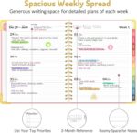 Forvencer 2026 Planner, Hardcover Calendar Planner Weekly and Monthly, Jan 2026 - Dec 2026, 8.5" x 11", Spiral Daily Organizer for Home School, Pink - Image 4