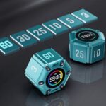 Pomodoro Timer, Magnetic Visual Timer with Flip Countdown, Silent & Alarm, Tools for Anyone, Cube Digital Timer for for Work, Kitchen Cooking, Study, 3/5/10/25/30/60min & Custom Countdown - Turquoise - Image 4