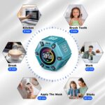 Pomodoro Timer, Magnetic Visual Timer with Flip Countdown, Silent & Alarm, Tools for Anyone, Cube Digital Timer for for Work, Kitchen Cooking, Study, 3/5/10/25/30/60min & Custom Countdown - Turquoise - Image 5