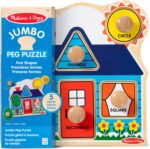 Melissa & Doug First Shapes Jumbo Knob Puzzle, Wooden Peg Puzzle for Toddlers, Educational Toy for Shape Recognition and Fine Motor Skills, Ages 1+ - Image 7