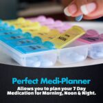 Weekly Pill Organizer - 21 Day Pill Planners for Pills Vitamins & Medication, 3 Times-a-Day Medication Reminder Boxes, Easy to Read & Travel Friendly - Image 6