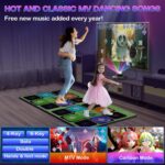 FWFX Wireless Dance Mat for TV, 2-Player Musical Electronic Dancing Pad for Kids & Adults, for Family Party Games, Exercise, Yoga & Fitness - Birthday for Boys & Girls(Green) - Image 4