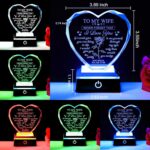 ZHSHWAT Christmas Day Birthday Gifts for Wife, Husband Crystal Multi Colour Night Light Gift for Wife, Romantic Crystal Rose Decor for Wife Anniversary Birthday Gifts Ideas - Image 5