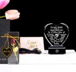 ZHSHWAT Christmas Day Birthday Gifts for Wife, Husband Crystal Multi Colour Night Light Gift for Wife, Romantic Crystal Rose Decor for Wife Anniversary Birthday Gifts Ideas - Image 6
