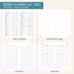 BEZEND Pocket Calendar 2026 Weekly and Monthly (3.5" x 6") Small Daily Planner for Purse (Jan-Dec) with Notes & Expenses, Inner Pocket, Pen Holder, Vegan Leather Hardcover - Black - Image 6