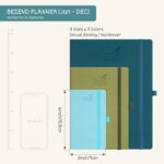 BEZEND Pocket Calendar 2026 Weekly and Monthly (3.5" x 6") Small Daily Planner for Purse (Jan-Dec) with Notes & Expenses, Inner Pocket, Pen Holder, Vegan Leather Hardcover - Black - Image 7