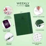 Clever Fox Planner PRO – Weekly & Monthly Life Planner to Increase Productivity, Time Management and Hit Your Goals, 8.5x11″ (Forest Green) - Image 3