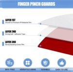 Finger Pinch Door Guard - Child Door Protector & Baby Proofing - 2 PCS Door Jam Shield Hinge Cover for 90 & 180 Degree Door Frames & Gates - Image 3